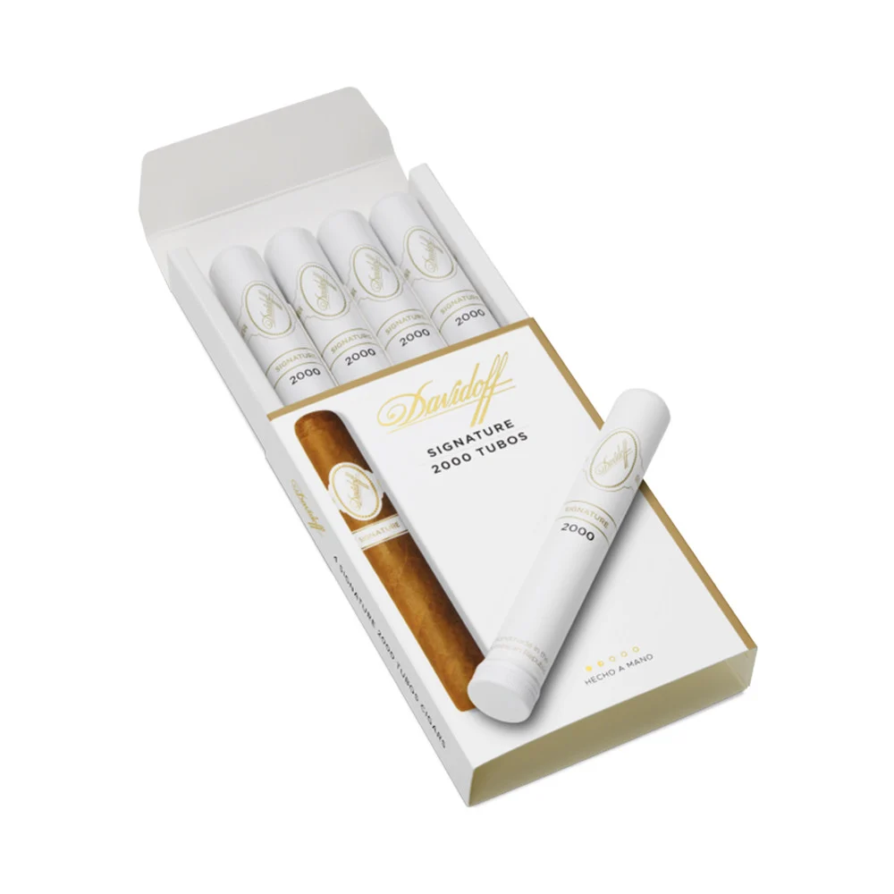 02_853 Davidoff 大卫杜夫 Signature 2000 Tubos C/P 署名2000 铝管纸盒 - 图片 1