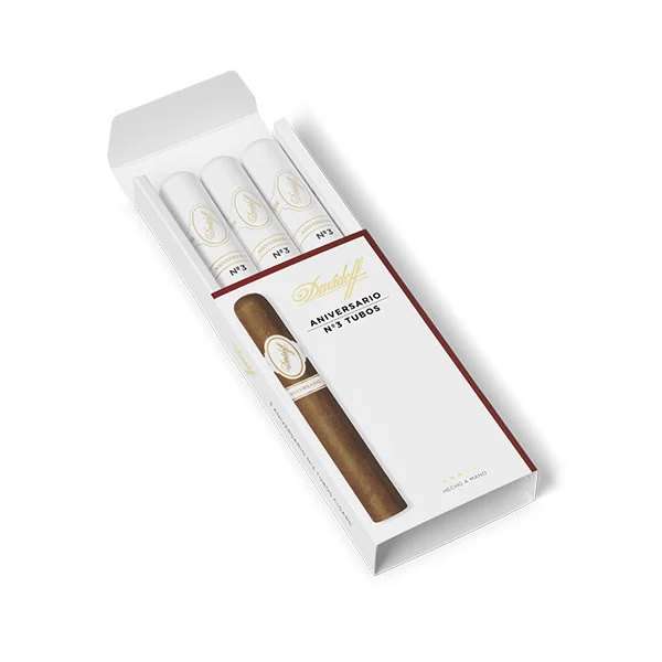 Davidoff Aniversario No_3 Tubo 3 02_317 Davidoff 大卫杜夫 Aniversario No.3 Tubo 庆典3号铝管 3支 - 图片 1